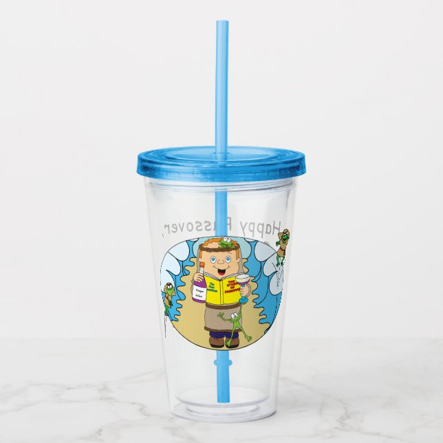 Verre En Acrylique Pâque Tumbler acrylique 16 oz Boy et ses grenouill (Devant)