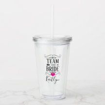 PARTI BRIDAL DE L'ÉQUIPE PERSONNALISÉ TUMBLER