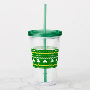 Verre En Acrylique Paruline acrylique Fair Isle Clover