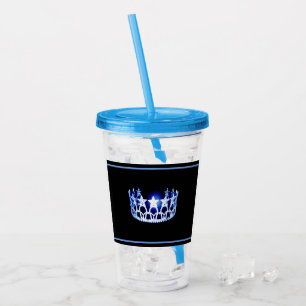 Verre En Acrylique Paruline acrylique Miss USA Blue Crown