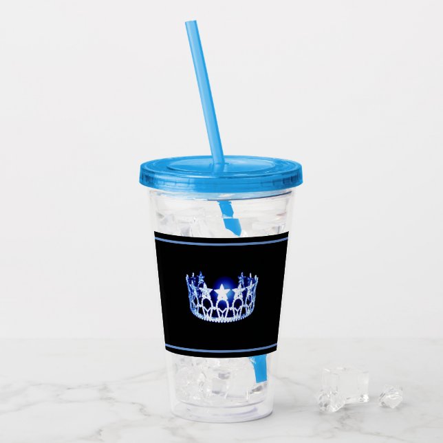 Verre En Acrylique Paruline acrylique Miss USA Blue Crown (Devant glace)