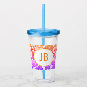 Verre En Acrylique Paruline acrylique monogramme mou Boho Ombre