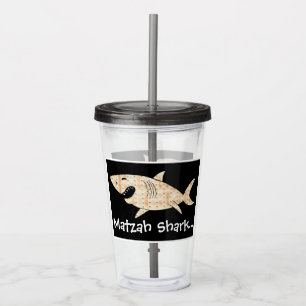 Verre En Acrylique Paruline acrylique passovale 16 oz Requin Matzah