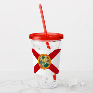 Verre En Acrylique Paruline acrylique patriotique avec drapeau de Flo