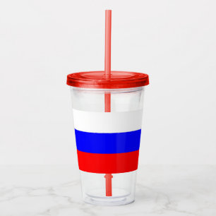 Verre En Acrylique Paruline acrylique patriotique avec drapeau de la 