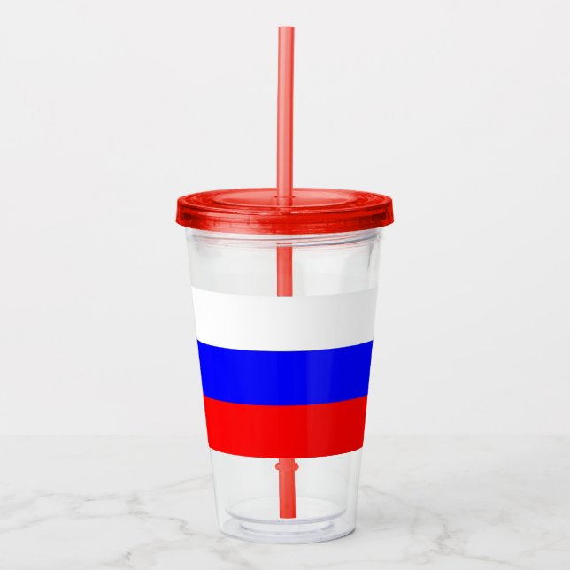 Verre En Acrylique Paruline acrylique patriotique avec drapeau de la  (Devant)