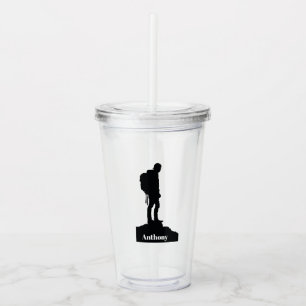 Verre En Acrylique Paruline acrylique pour randonneur masculin person