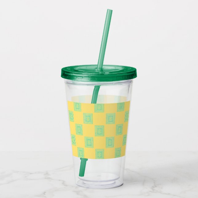 Verre En Acrylique Paruline acrylique prête à l'été - 16 oz (Dos)