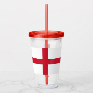 Verre En Acrylique Paruline patriotique avec drapeau d'Angleterre