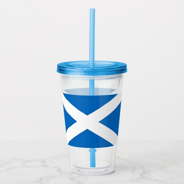 Verre En Acrylique Paruline patriotique avec drapeau écossais (Devant)