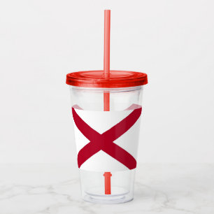 Verre En Acrylique Patriotique Acrylique Tumbler avec drapeau Alabama