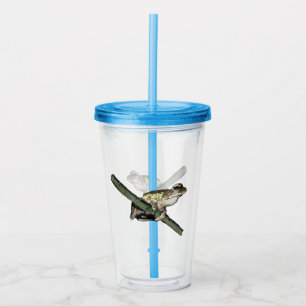 Verre En Acrylique Peinture à l'huile de petite grenouille, Paruline