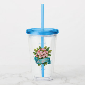Verre En Acrylique Pennsylvania State Flower Personalized