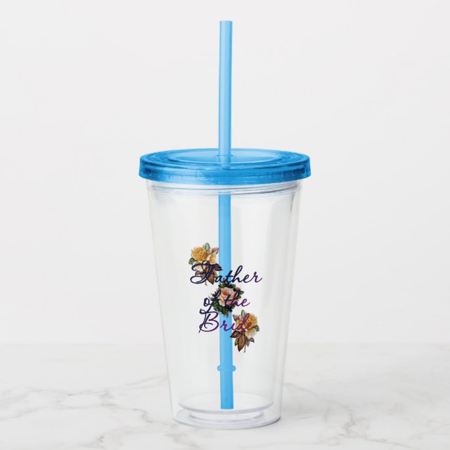 Verre En Acrylique Père De La Fleur De Mariée (Devant)