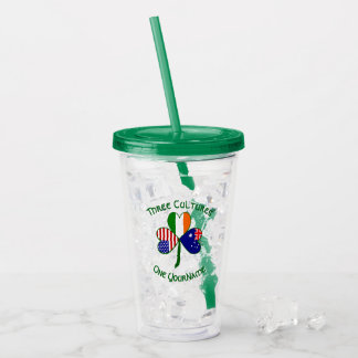 Verre En Acrylique Personalized Australia Ireland USA Shamrock
