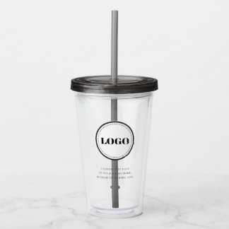Verre En Acrylique Personalized Custom Logo with Straw No Minimum