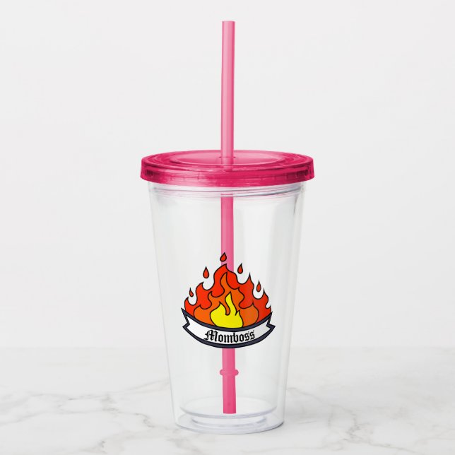 Verre En Acrylique Personnalisé 16 oz, Effacer (Devant)