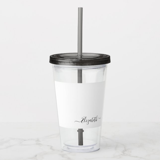 Verre En Acrylique Personnalisé nom personnalisé tumbler Elizabeth mu (Devant)