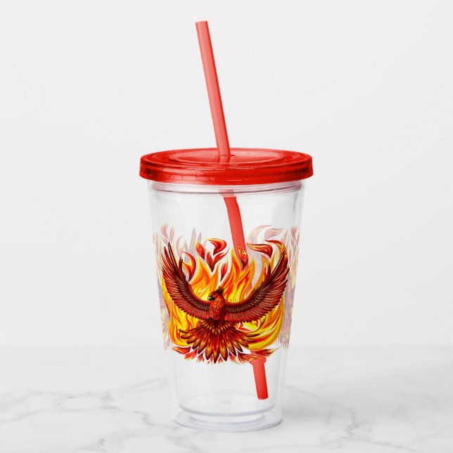 Verre En Acrylique Phoenix mythologique immortelle Créature (Gauche)