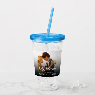 Verre En Acrylique Photo de mariage personnalisée