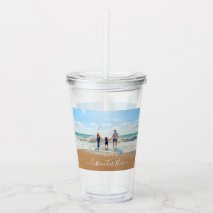 Verre En Acrylique Photo personnalisée Acrylique Tumbler vos photos e