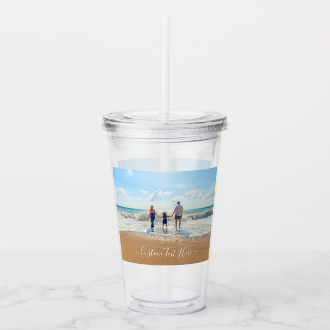 Verre En Acrylique Photo personnalisée Acrylique Tumbler vos photos e (Devant)