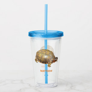 Verre En Acrylique Photo personnalisée de la tortue de boîte oriental