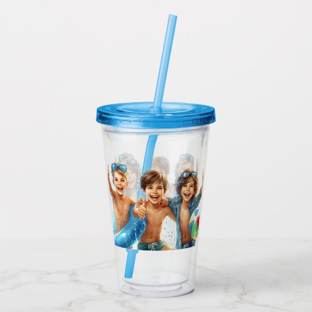 Verre En Acrylique Pool Party Summer Fun Pool Party (Dos)
