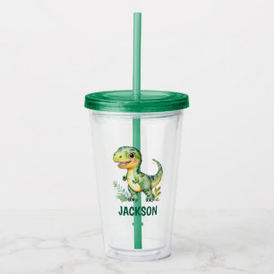 Verre En Acrylique Poussette à dinosaure personnalisée pour enfants