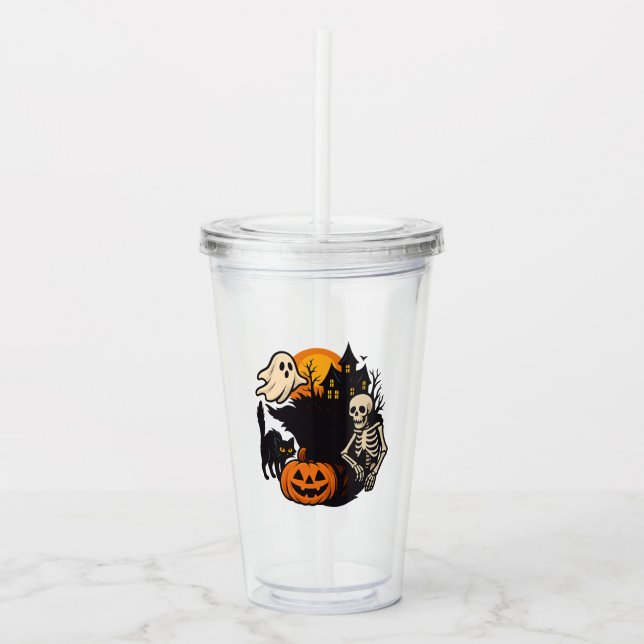 Verre En Acrylique Poussette Halloween acrylique (Devant)