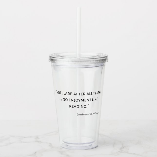 Verre En Acrylique Pride and Prejudice Quote III (Devant)