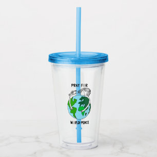 Verre En Acrylique Priez Pour La Paix Mondiale