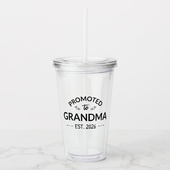 Verre En Acrylique Promu À Grand-Mère Est. 2026 II (Devant)