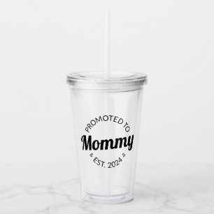 Verre En Acrylique Promu À Mommy Est. 2024 I