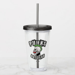 Verre En Acrylique Punks pas mort Mohawk Punk Rock Rocker