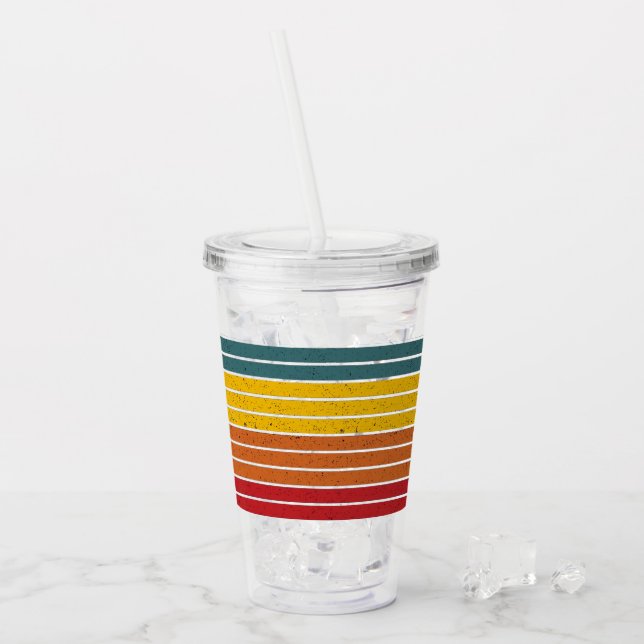 Verre En Acrylique Rayons de coucher de soleil Retro vintage (Devant glace)