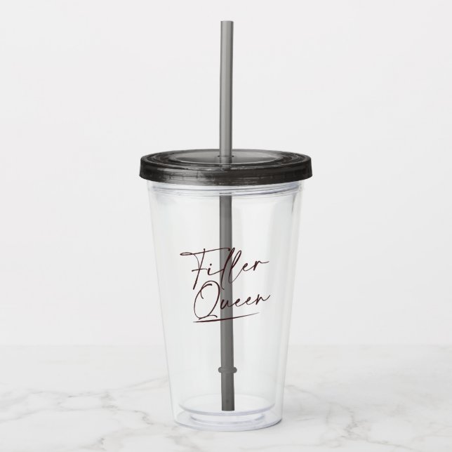 Verre En Acrylique Recharge de la lèvre Queen Injectables Esthétique  (Devant)