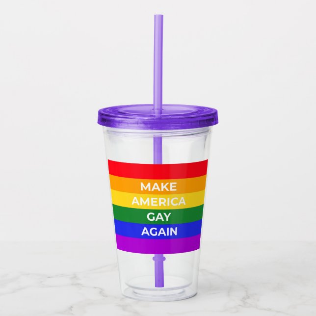 Verre En Acrylique Rendre l'Amérique gay (Devant)