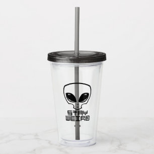 Verre En Acrylique Restez à la tête d'Alien bizarre