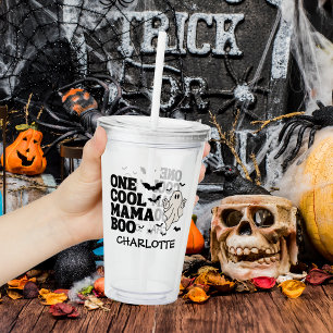Verre En Acrylique Retro Ghost Un garçon Halloween 1er anniversaire