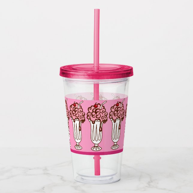 Verre En Acrylique Retro Soda Shop Acrylic Tumbler  (Devant)
