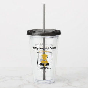 Verre En Acrylique Reunion école secondaire personnalisée Black Gol