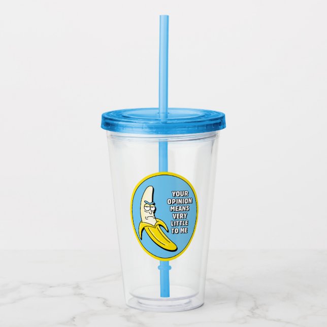 Verre En Acrylique RICK ET MORTY™| Insigne de brique banana (Devant)