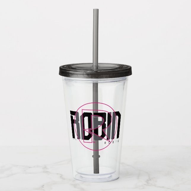 Verre En Acrylique Robin Hi-Tech Nom Graphique (Devant)