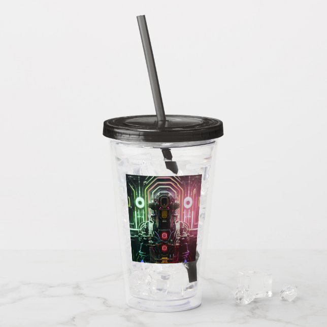 Verre En Acrylique Robot 1 fumée noire agitateur acrylique (Devant glace)