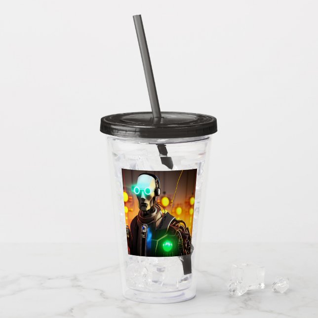 Verre En Acrylique Robot 2 fumée noire agitateur acrylique (Devant glace)