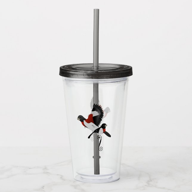 Verre En Acrylique Rose Breasted Grosbeak (Devant)