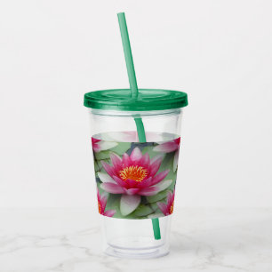 Verre En Acrylique Rose Lotus Water Lily