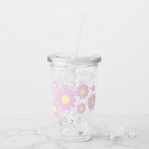 Verre En Acrylique Rose marguerite