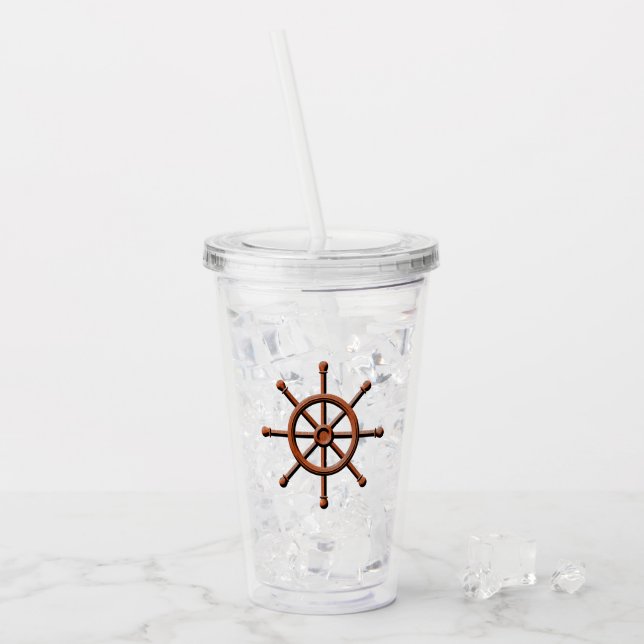 Verre En Acrylique Roue du navire nautique (Devant glace)